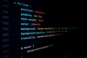 abstract display of css code on screen